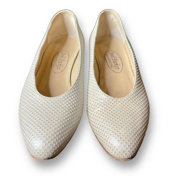 Joel Parker Vintage Women’s Cream Textured Heels - Size 5.5 B - Picture 3 of 12